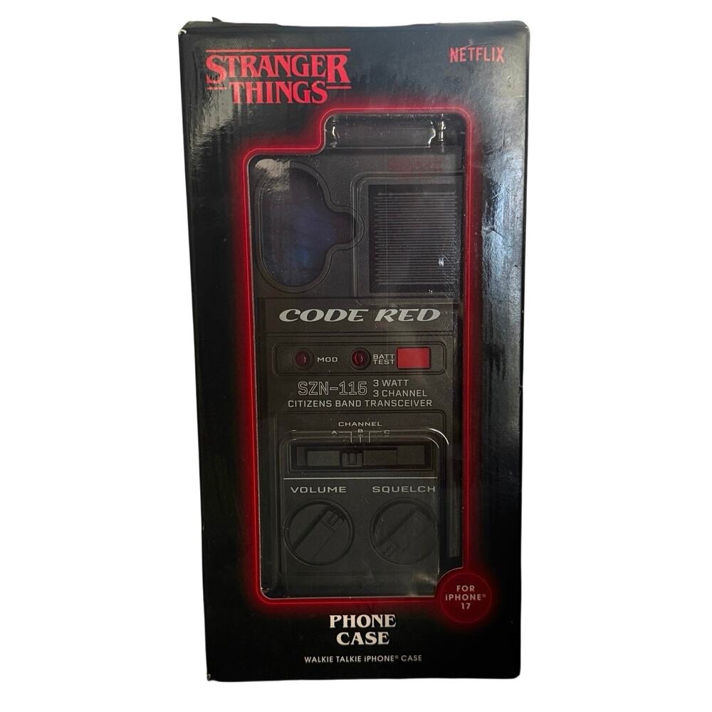 Netflix Stranger Things Code Red Walkie Talkie iPhone 17 Case Official Retro